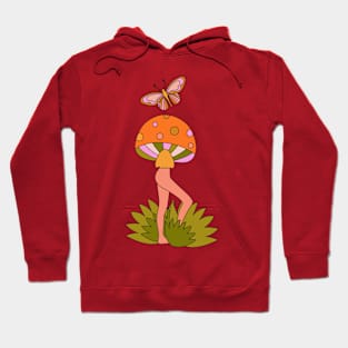 Lady toadstool and butterfly Hoodie